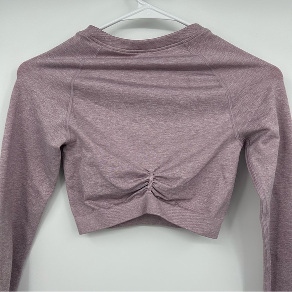 Gymshark Adapt Marl Seamless Long Sleeve Crop Top in Light Purple - Picture 5 of 5